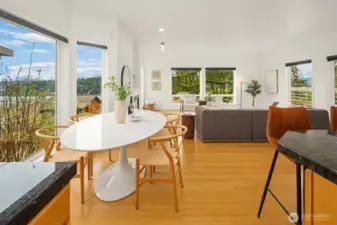Kitchen table with views.