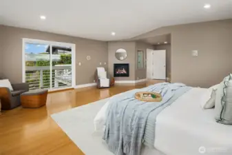 Primary has gas fireplace.