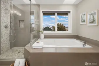 5 piece primary bathroom.