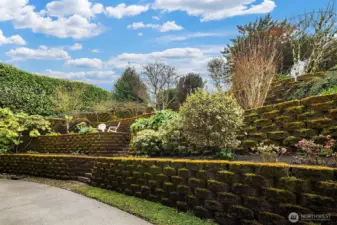 Tiered back yard.