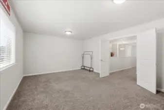 Bonus room with double doors