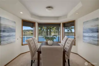 Enjoy meals surrounded by natural light and calming waterfront scenery.