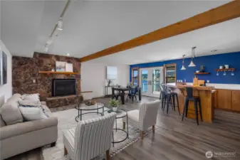 Expansive family room is ideal for entertaining, relaxing, or multi-generational living.