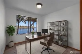 BR 2 - Flexible bedroom, office or den enjoys natural light and a beautiful waterfront outlook.