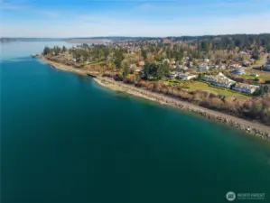 Sweeping water views follow the shoreline for miles in both directions.