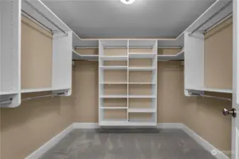 Enjoy the convenience of a spacious primary bedroom closet, providing ample storage for all your wardrobe needs.