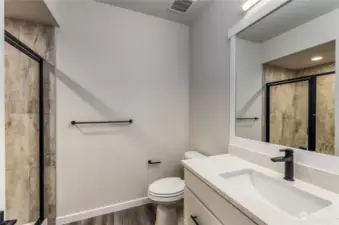 Main level full bath.