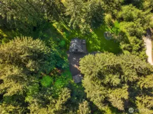 Aerial view. Home on nearly 5 acres.