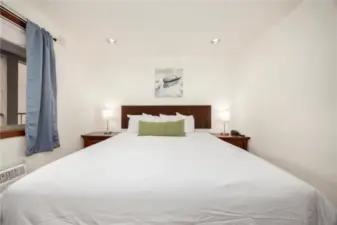 Bedroom with King with vanity sink, it is useful when unit is full occupied sleeps 6