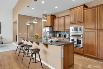 Granite Island with Stainlesss Steel Appliances.