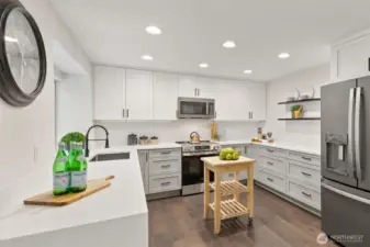 Beautifully remodeled kitchen.