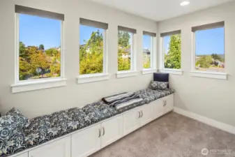 Quite sitting area at top of stairs