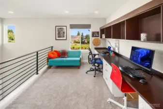 Bonus loft...perfect for home office or homework station.