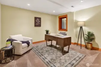 One of three lower level bedrooms