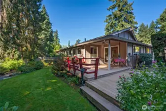 Step outside and you will enjoy a covered, entertainment sized deck.