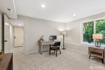 Additional potential work/office space in family room