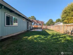 Backyard is fully fenced