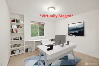 *Virtually Staged* 3rd bedroom with built ins could also be used as an office