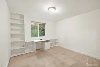 3rd bedroom with built ins could also be used as an office