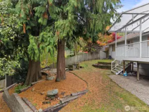 Large back yard w/mature trees for added privacy