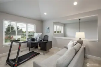 Loft area could be a office, work out area or TV/gaming room.