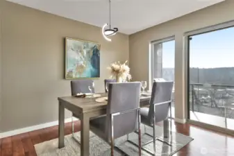 Informal dining space takes in the views as well.