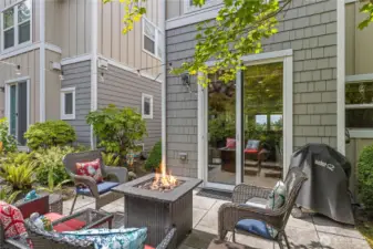 Private back patio