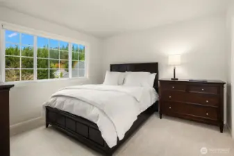 An ideal floor plan with large rooms.  Here is one of the secondary bedrooms.