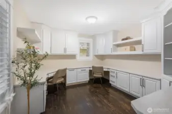 Office/hobby room that has space for at least two.