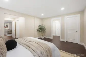 Primary room that has plenty of closet space.