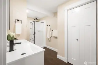 Primary bathroom includes a smart toilet. All new finishes.