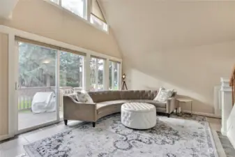 Check out all the natural light this living room offers.