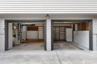 Large two car garage plus oodles of storage.