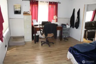 front room with new flooring