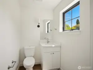 Downstairs powder room
