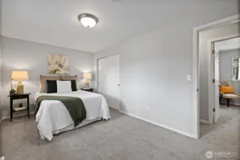 Another view of primary bedroom.