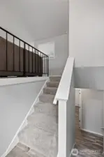 View as you enter through the front door with access to both upper and lower levels.
