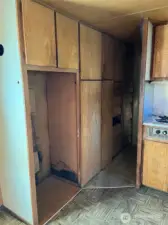 Former space for fridge