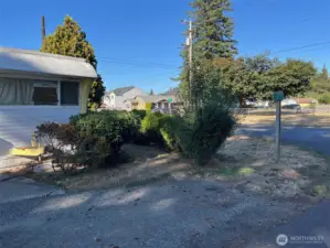 Corner lot at entrance
