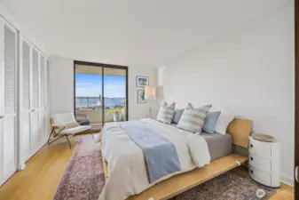 Views from every room including the spacious bedroom.