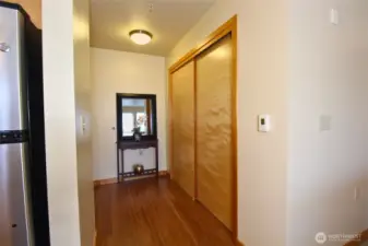 Entrance with storage closet