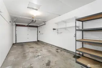 1-car garage with additional storage space