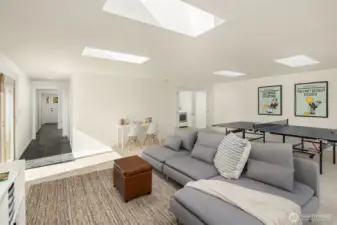 Clear sightlines from the front door to the bonus room.