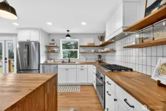 Plenty of counterspace and cabinetry.