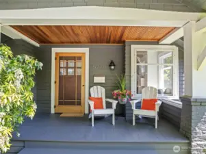 Rustic touches from the Western Red Cedar ceiling