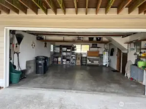 A spacious 2 car garage.