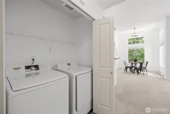 In unit washer and dryer