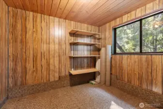 Huge storage room downstairs.