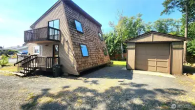 Back of house and garage