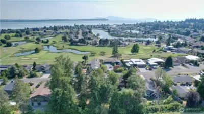Aerial view looking South